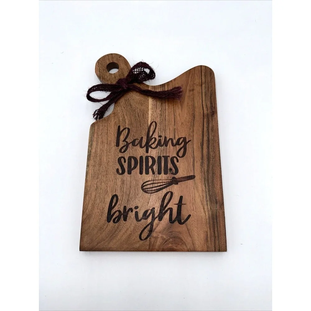 Fabulous Home Acacia Wood Paddle‎ Board Baking Spirits Bright Decor 11